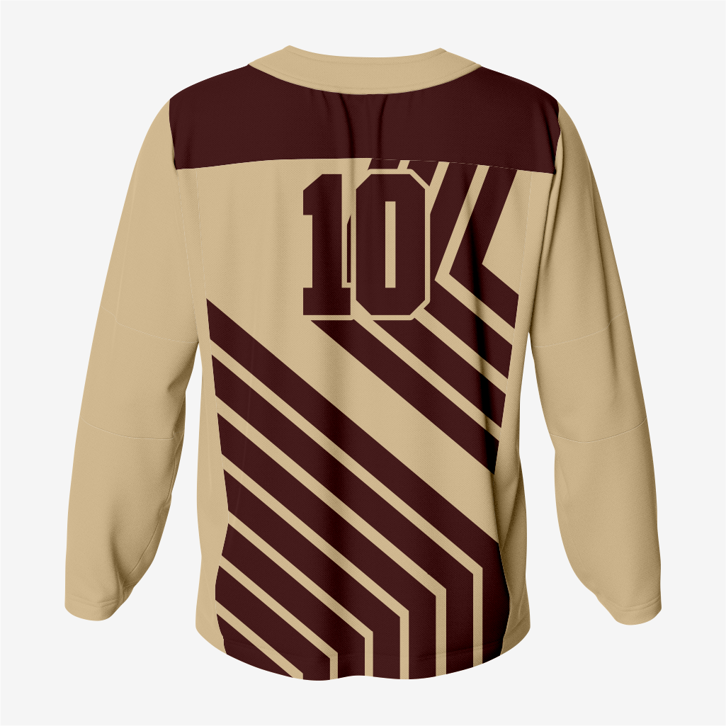 Custom Ice Hockey Jersey in Dark Brown