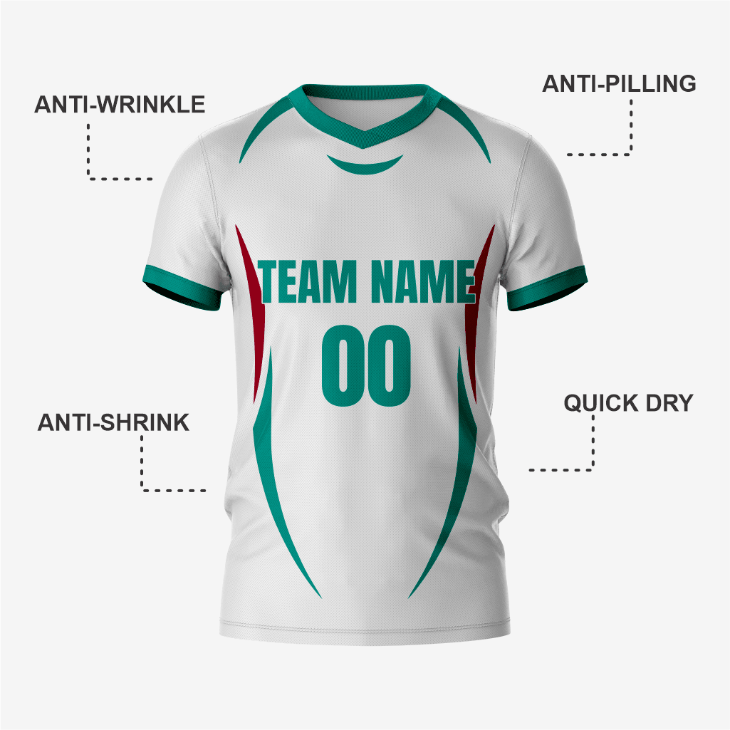 White and Teal Green Soccer Uniform – Perfect for Teams - K2 Sportswear | Custom Sports Uniforms & Apparels - K2 Sportswear