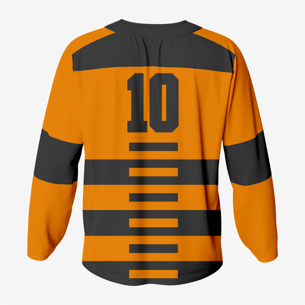 Custom Ice Hockey Jersey in Orange/Black