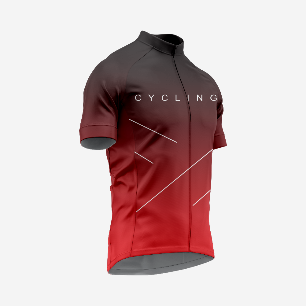 Premium Men’s Cycling Apparel – Road Cycling Jersey & Bib Shorts in Dark Red