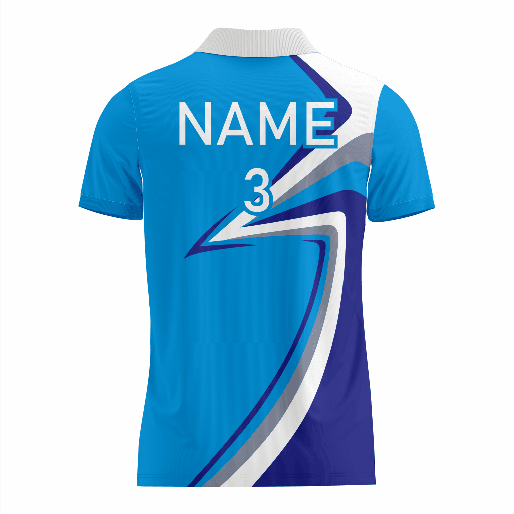 Basketball Polo Shirt in Blue RSBPS-002 - K2 Sportswear | Custom Sports Uniforms & Apparels - K2 Sportswear