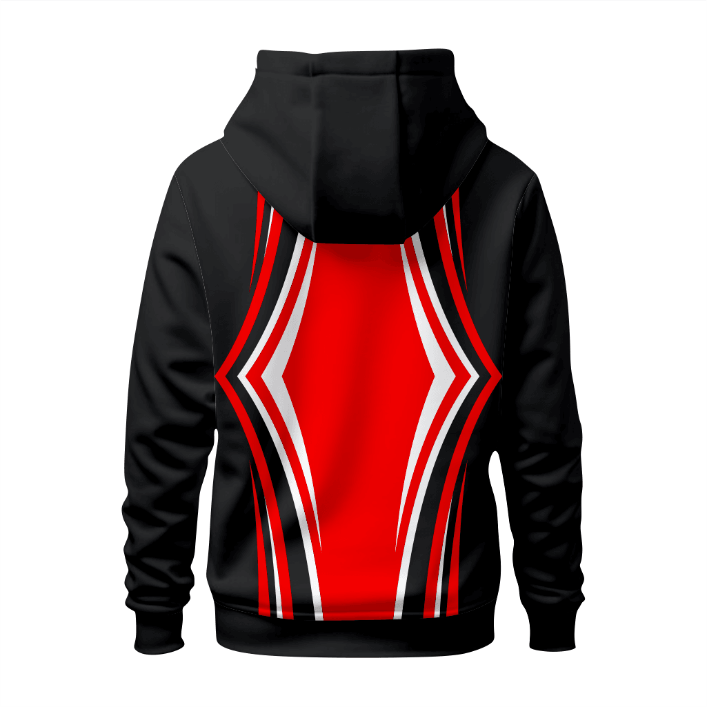 Basktetball Hoodie in Black & Red RSBH-005 - K2 Sportswear | Custom Sports Uniforms & Apparels - K2 Sportswear