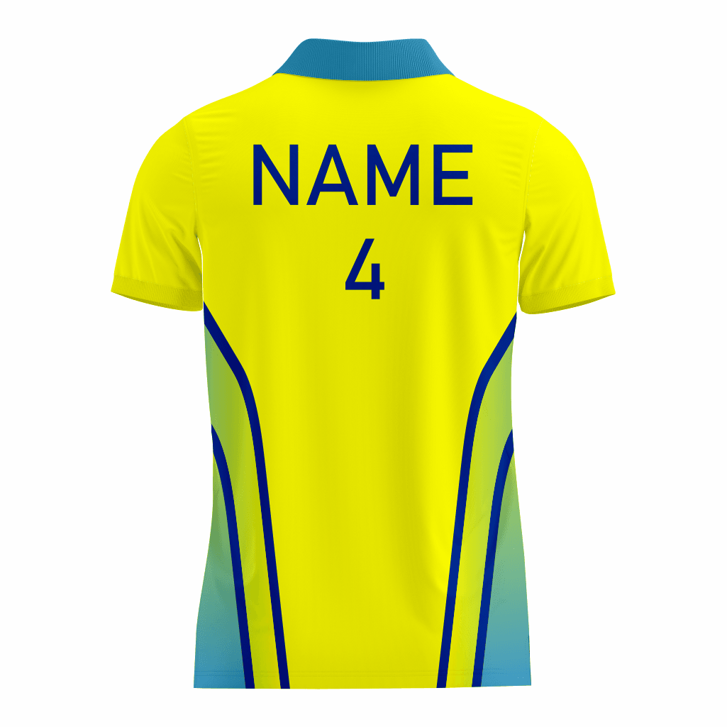 Basketball Polo Shirt in Yellow RSBPS-003 - K2 Sportswear | Custom Sports Uniforms & Apparels - K2 Sportswear