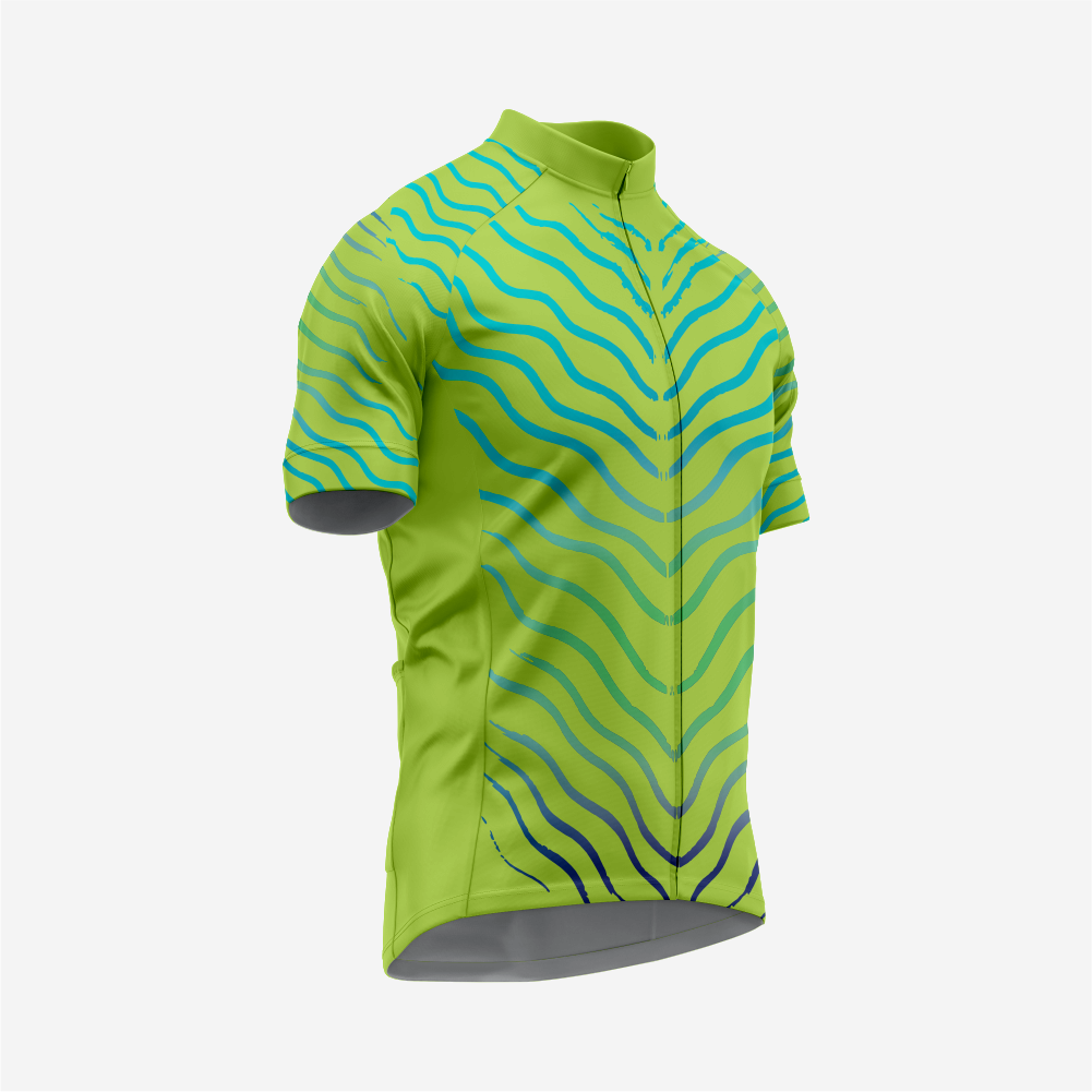 Men’s Olive Short Sleeve Cycling Jersey for Road and Racing