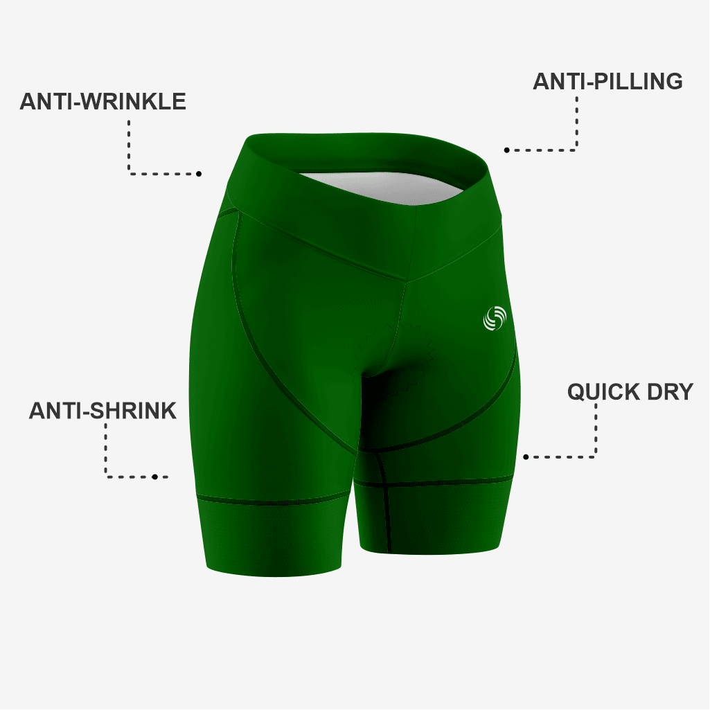 Premium Dark Green Women's Cycling Shorts – Made for You - K2 Sportswear | Custom Sports Uniforms & Apparels - K2 Sportswear