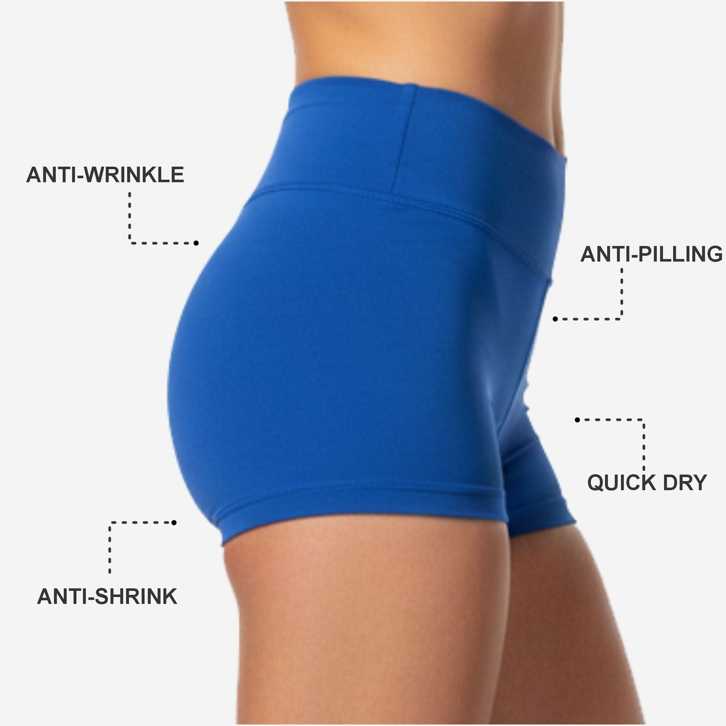 Blue Custom Cheerleading Shorts - Competition Athletic Shorts