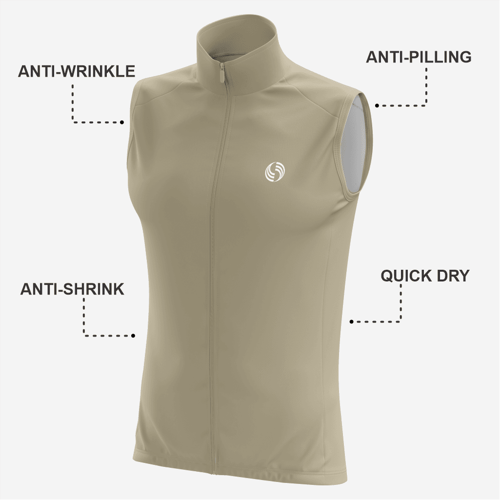 Men’s Sleeveless Cycling Jersey in Grullo/Khaki - K2 Sportswear | Custom Sports Uniforms & Apparels - K2 Sportswear