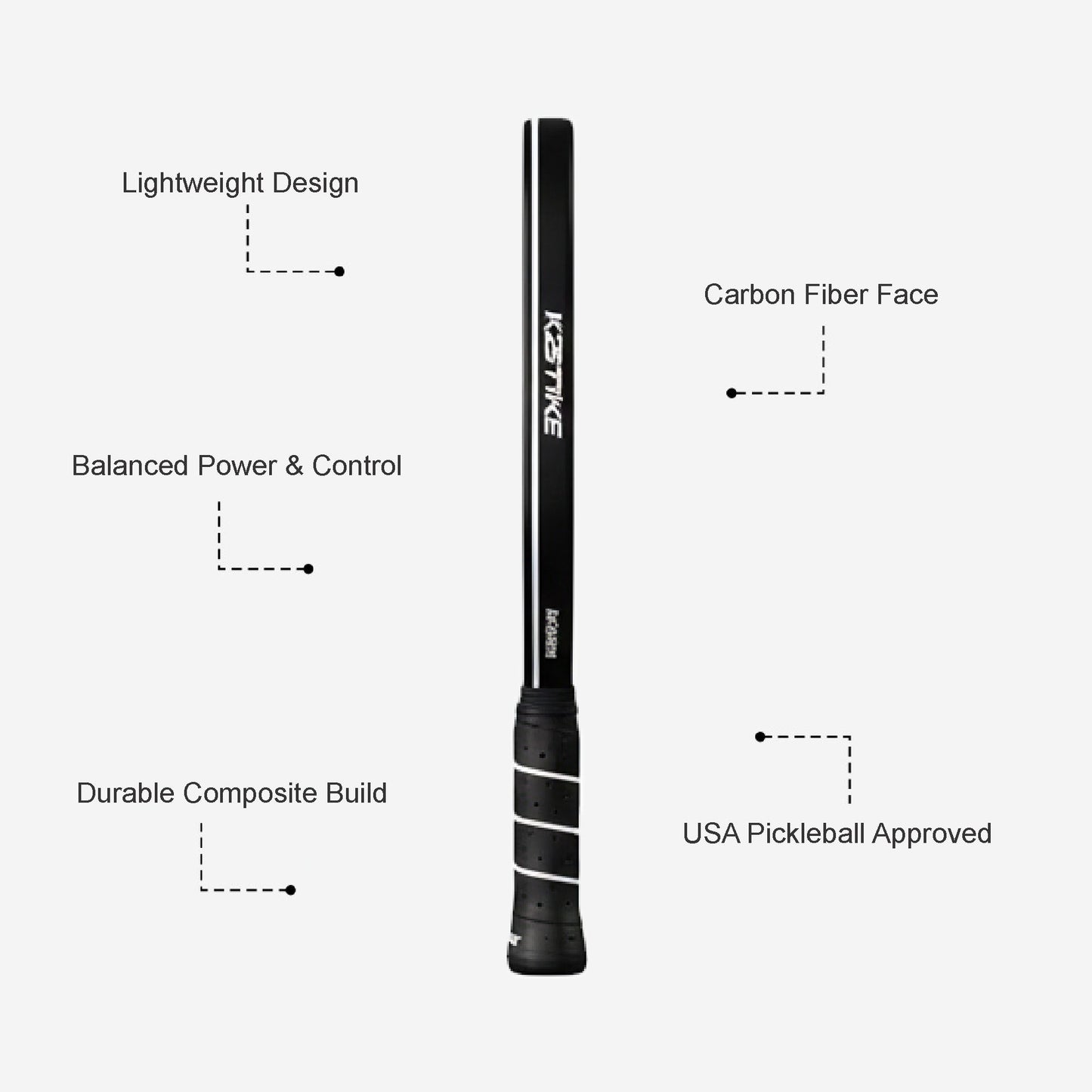 Custom Pickleball Paddle - Graphite Pickleball Racket - K2 Strike Paddle