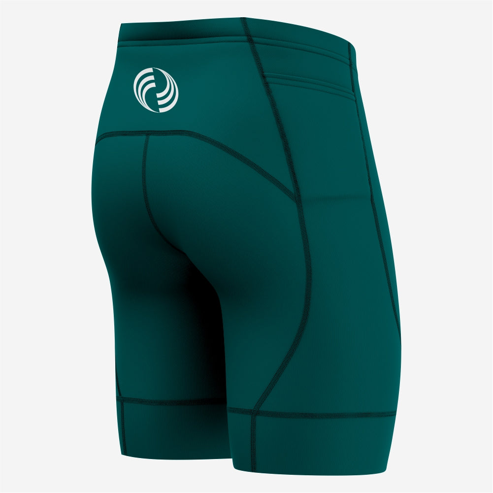 Men's Custom Performance Dark Green Cycling Shorts