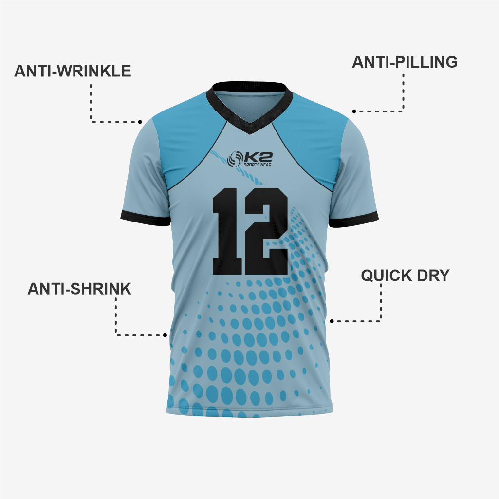 Custom Bondi Blue Football Fan Jersey for Men & Women - K2 Sportswear | Custom Sports Uniforms & Apparels - K2 Sportswear