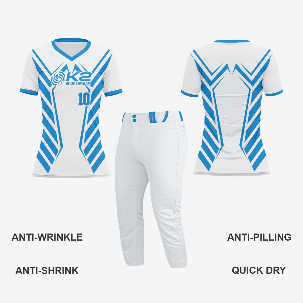 Personalized Softball V-Neck Uniform for Men/Women – Sky Blue - K2 Sportswear | Custom Sports Uniforms & Apparels - K2 Sportswear