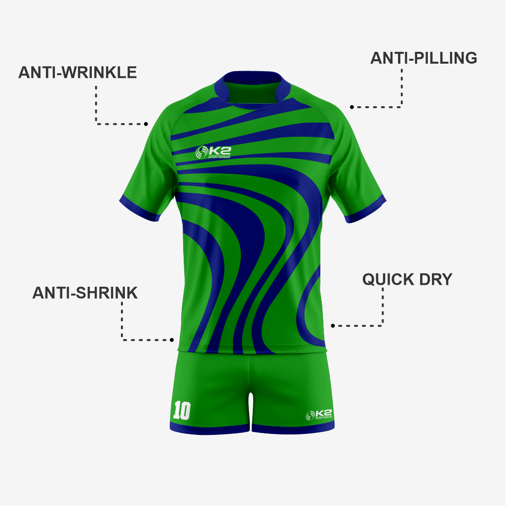 Custom Fit Dark Green/Blue Uniform for Teams - K2 Sportswear | Custom Sports Uniforms & Apparels - K2 Sportswear