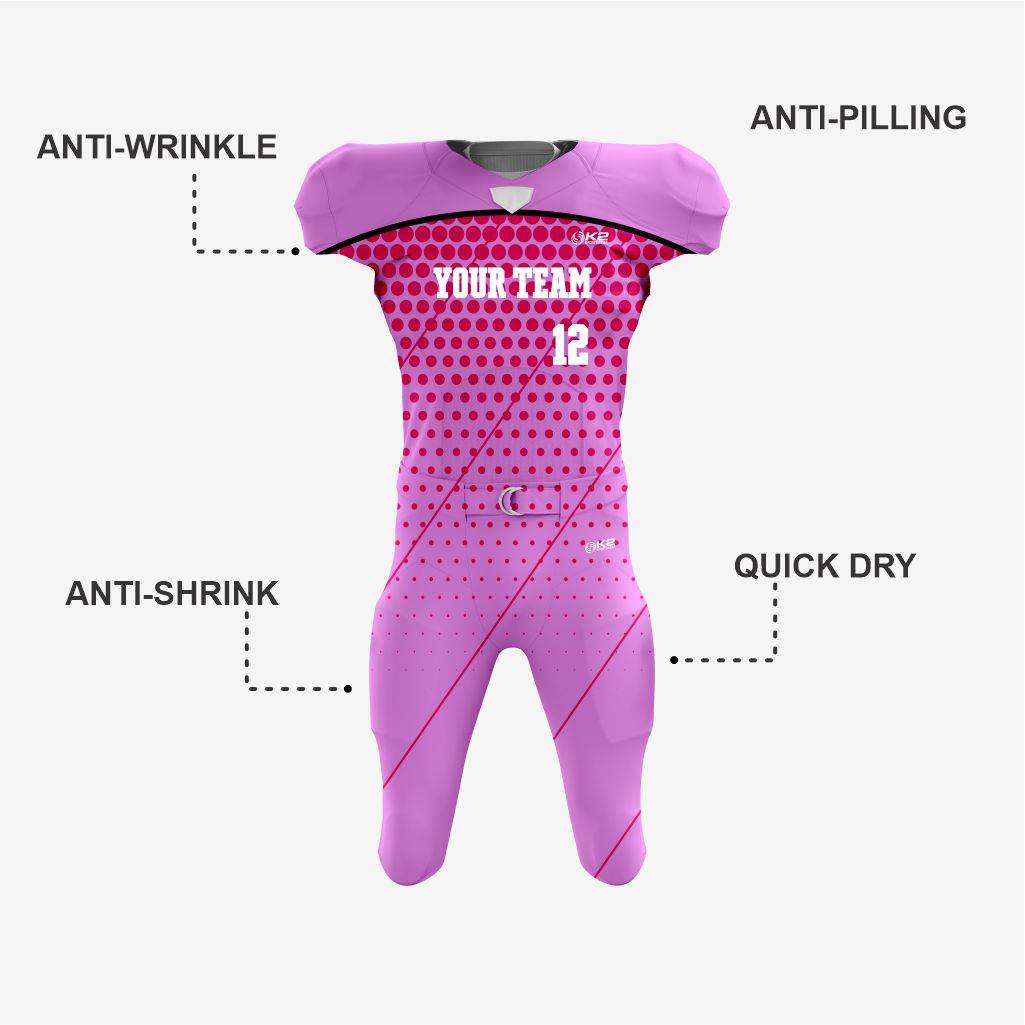 Personalized Mulberry American Football Uniform – Unisex Fit - K2 Sportswear | Custom Sports Uniforms & Apparels - K2 Sportswear