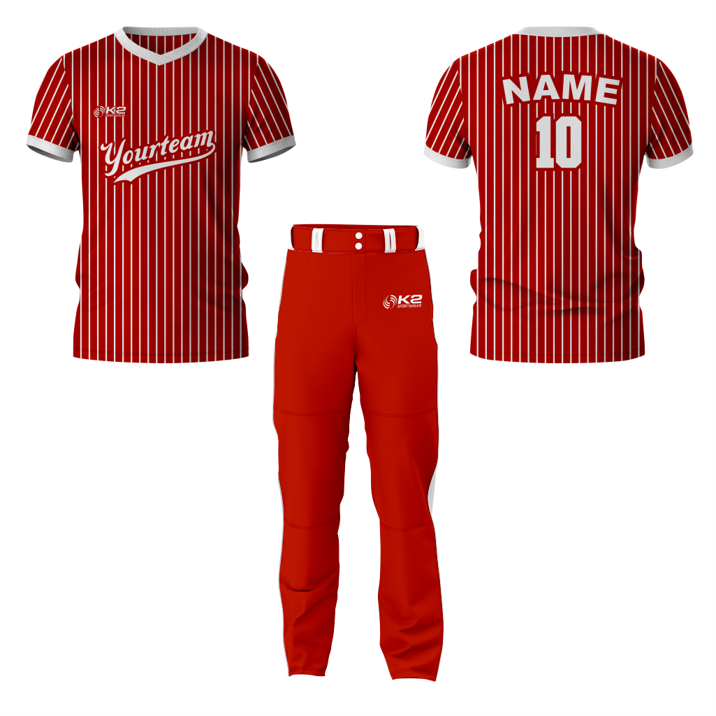 Premium Dark Red Baseball V Neck Jersey - Game Ready - K2 Sportswear | Custom Sports Uniforms & Apparels - K2 Sportswear