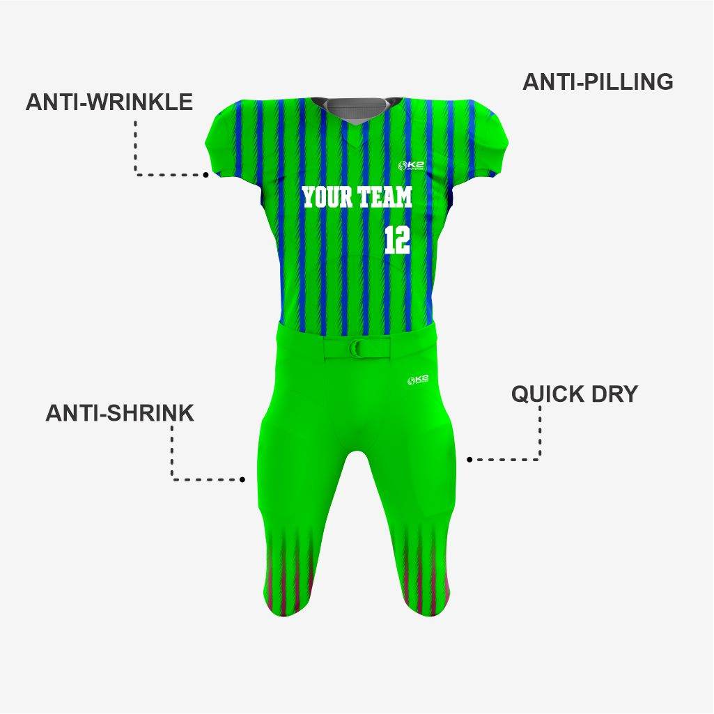Custom Paris Green American Football Jersey/Kit – Unisex - K2 Sportswear | Custom Sports Uniforms & Apparels - K2 Sportswear