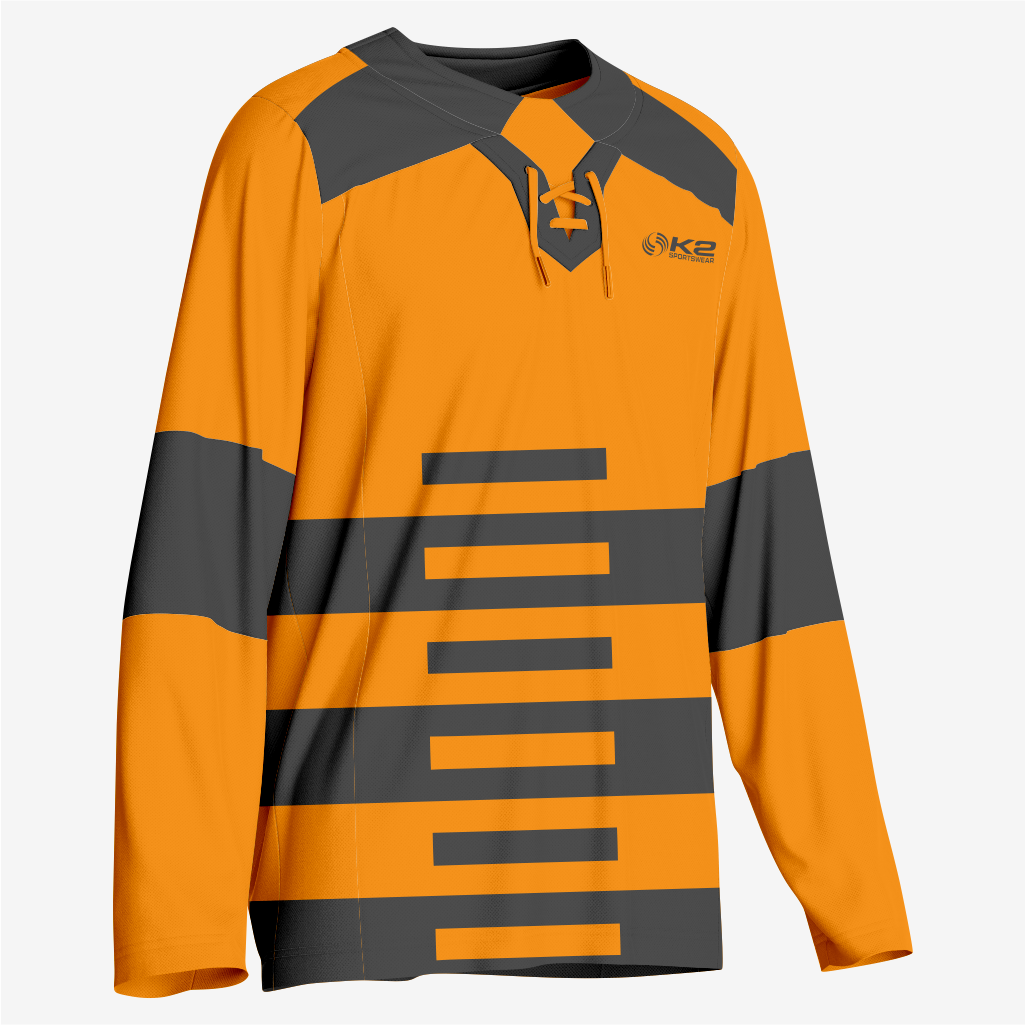 Custom Ice Hockey Jersey in Orange/Black