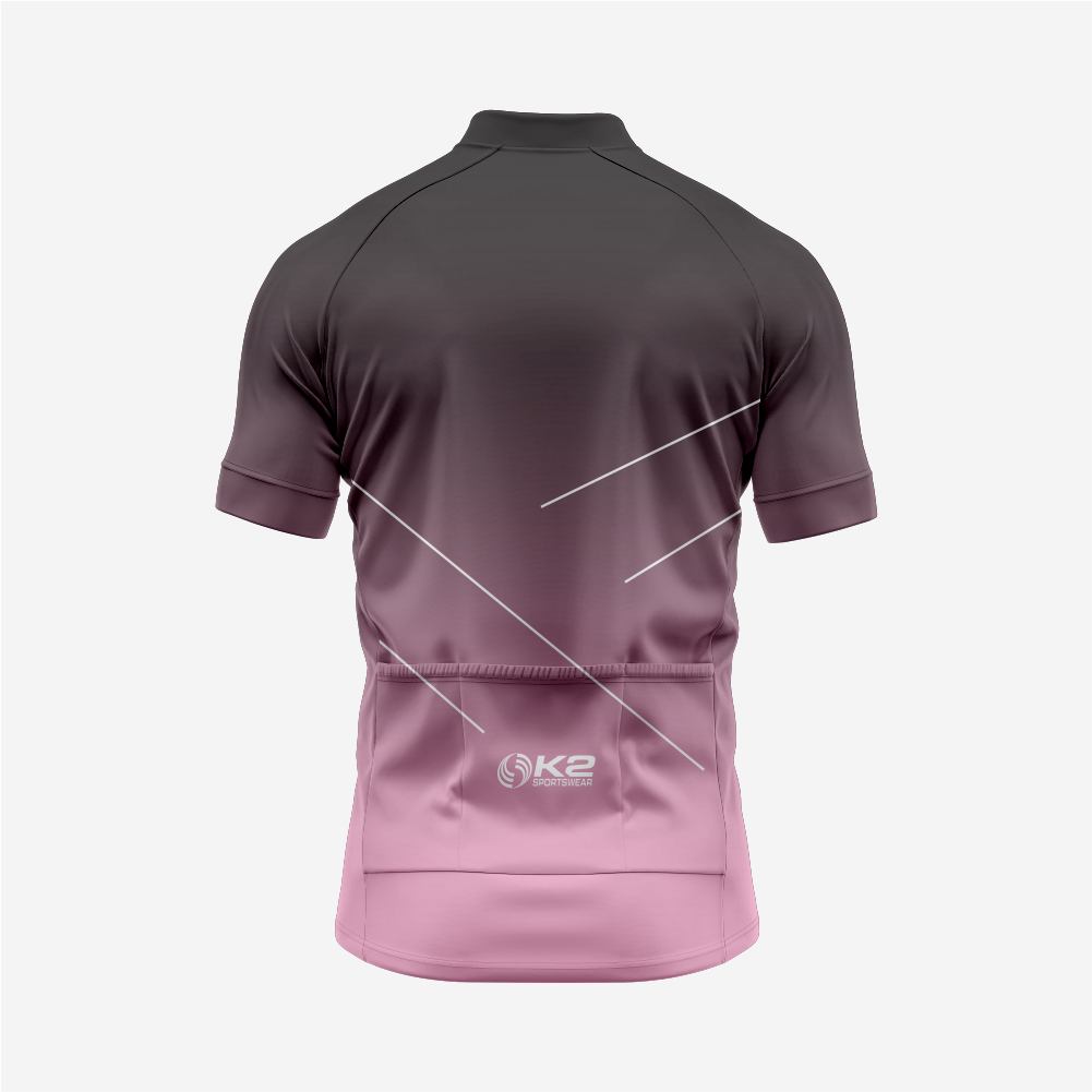 Premium Men's Cycling Short Sleeve Jersey in Candy Pink