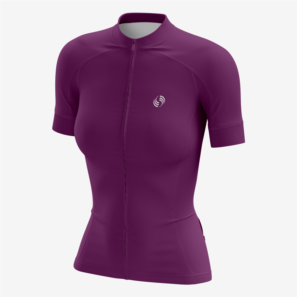 Women's Dark Brown Short Sleeve Cycling Jersey
