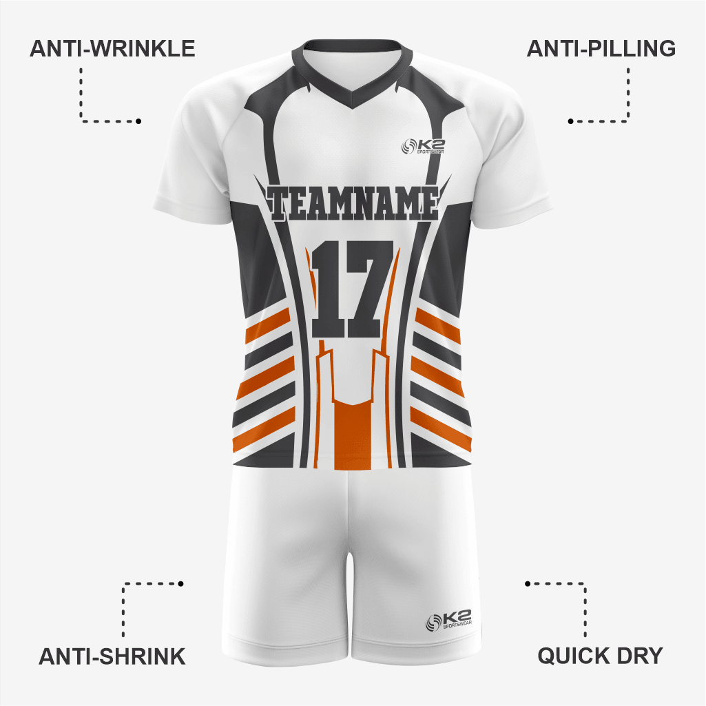 Custom Lacrosse Uniform in Orange/White - K2 Sportswear | Custom Sports Uniforms & Apparels - K2 Sportswear