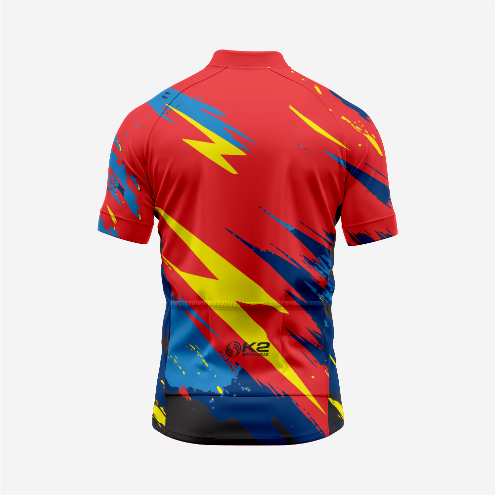 Men’s Short Sleeve Cycling Jersey for Road and Racing - Red