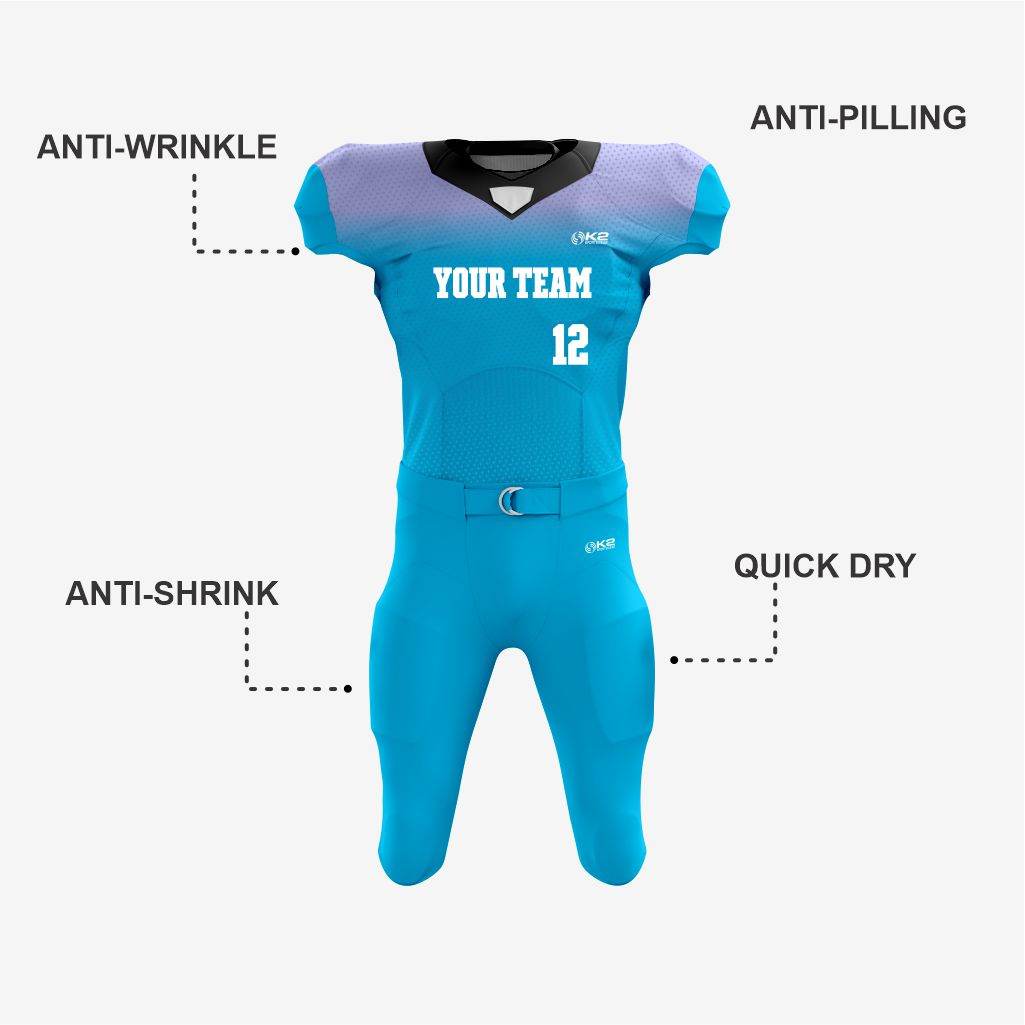Custom Bondi Blue American Football Jersey/Kit – Men & Women - K2 Sportswear | Custom Sports Uniforms & Apparels - K2 Sportswear