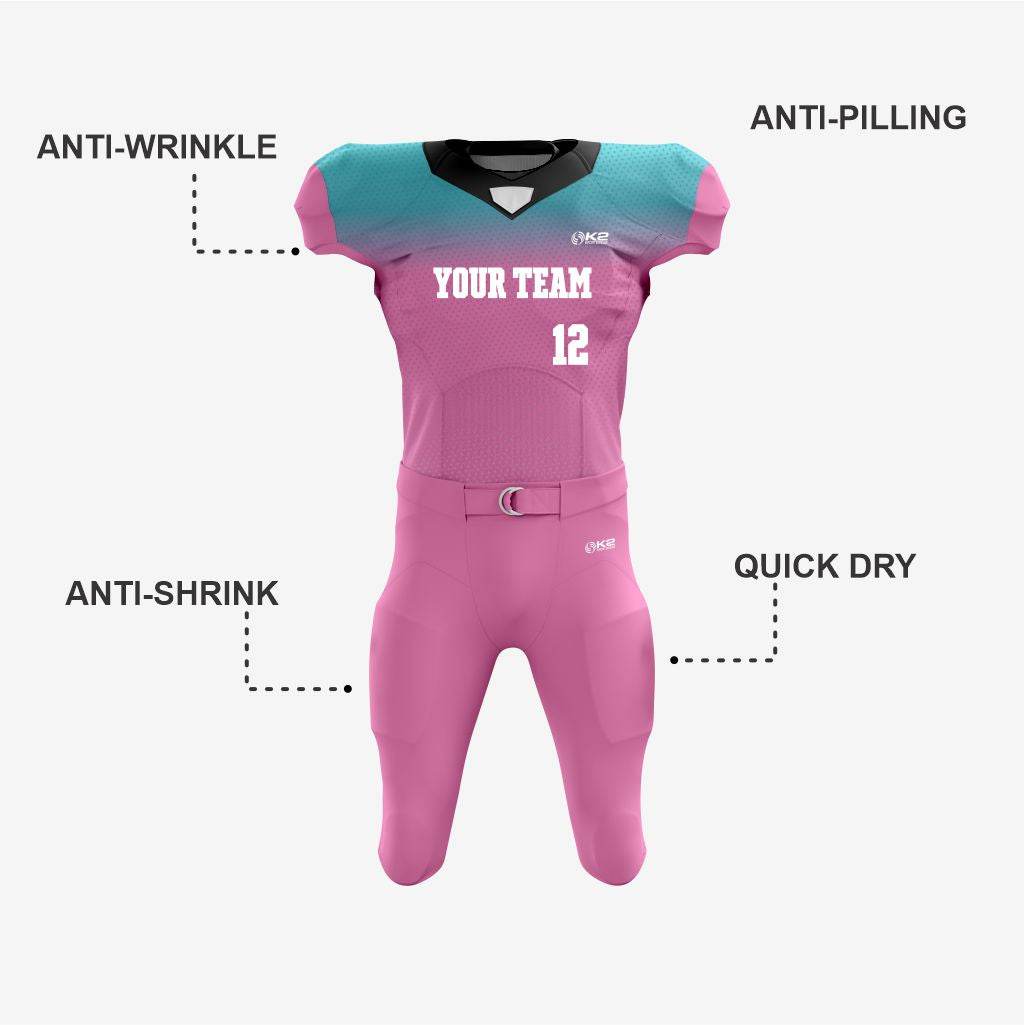 Custom Pink American Football Jersey/Kit – Men & Women - K2 Sportswear | Custom Sports Uniforms & Apparels - K2 Sportswear