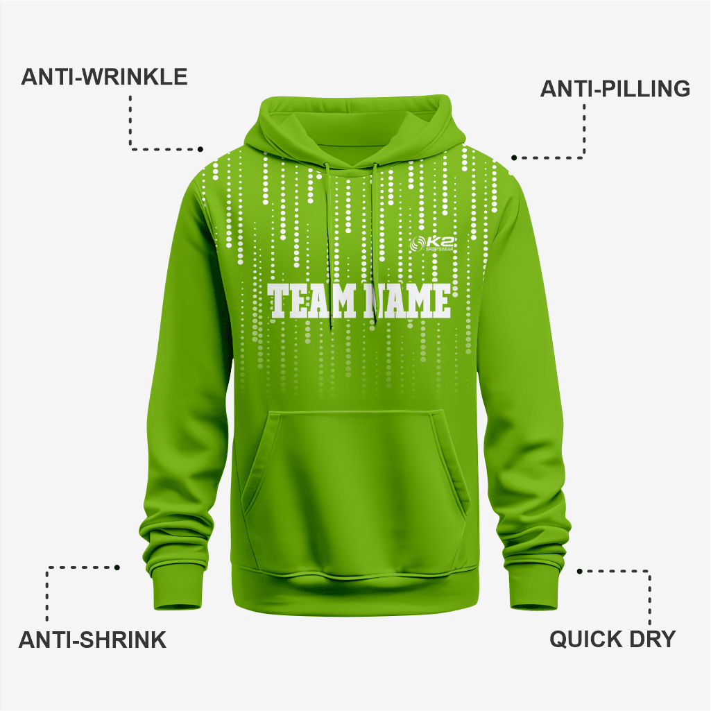 Personalized Wrestling Hoodie in Green - K2 Sportswear | Custom Sports Uniforms & Apparels - K2 Sportswear