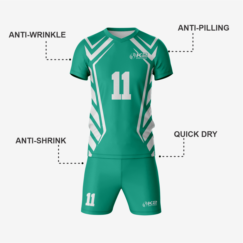 Jungle Green Custom Volleyball Uniform Set for Teams - K2 Sportswear | Custom Sports Uniforms & Apparels - K2 Sportswear