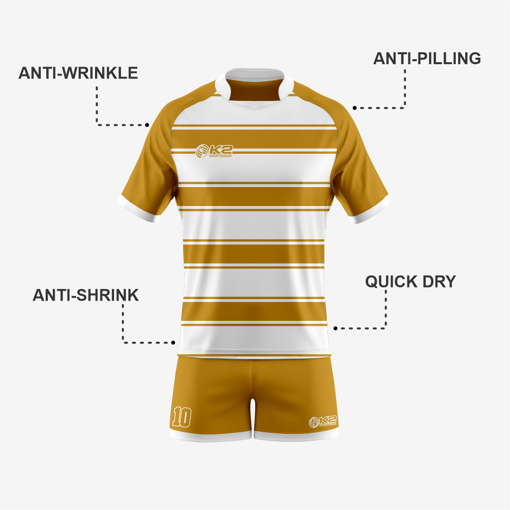 Custom Golden Rugby Gear for Your Team
