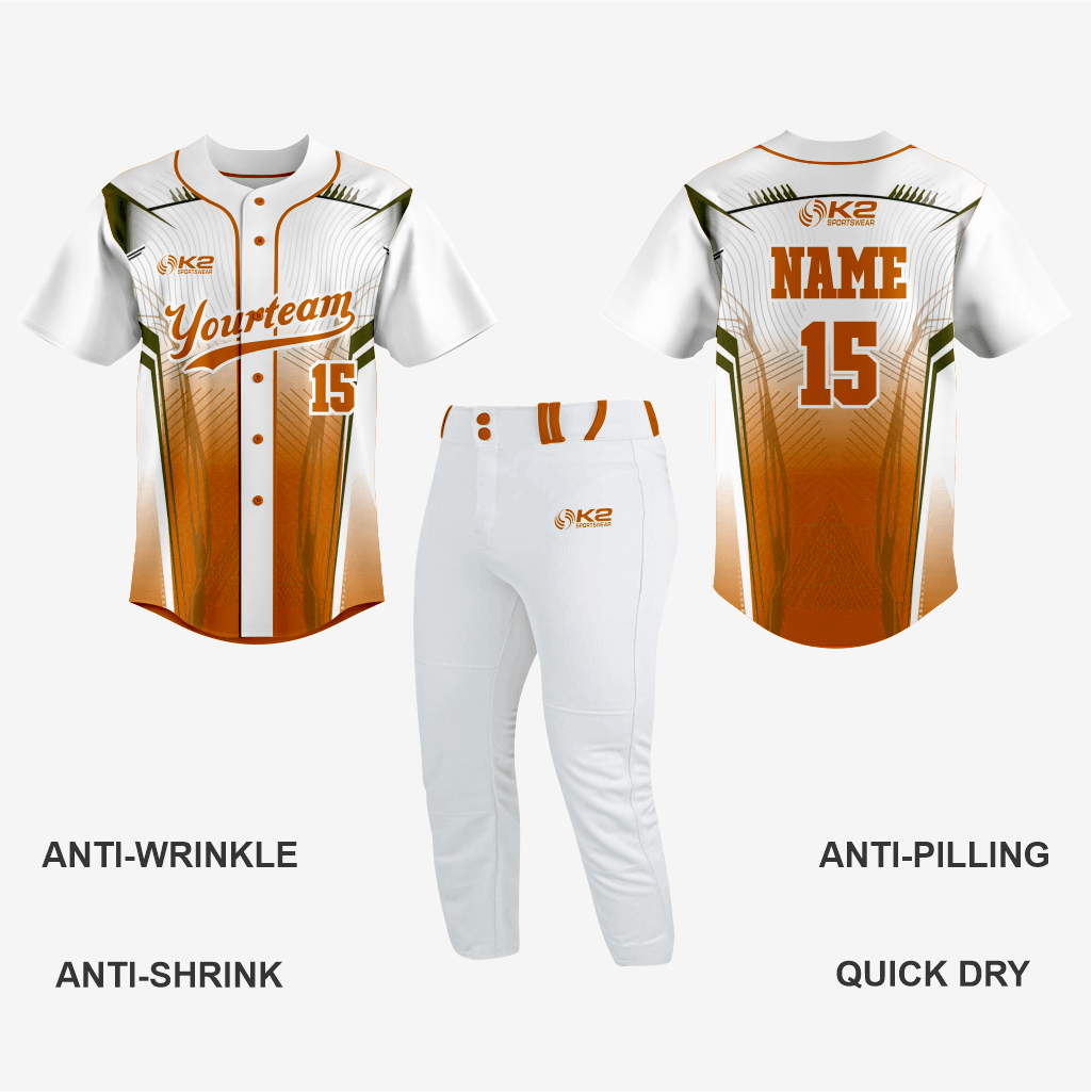 Personalized Softball Full Button Jersey for Men & Women - K2 Sportswear | Custom Sports Uniforms & Apparels - K2 Sportswear