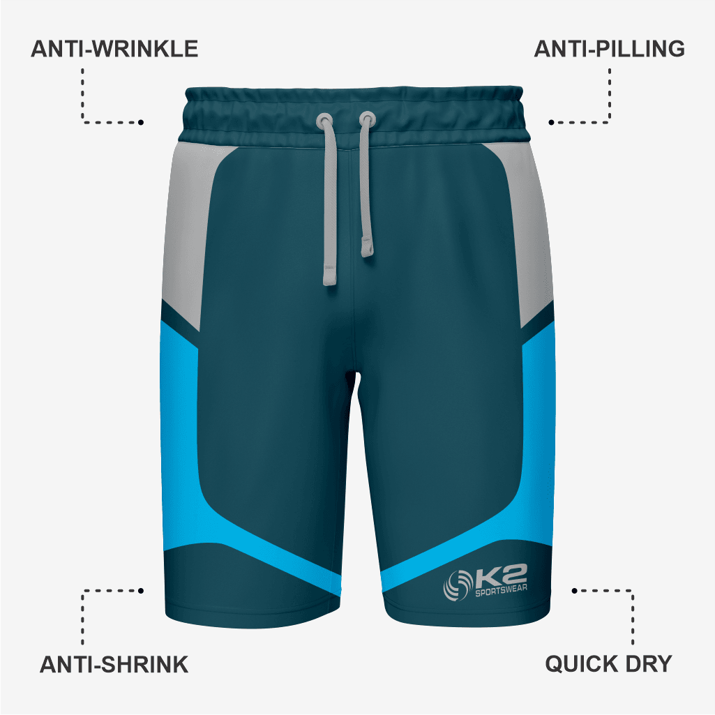 Custom Wrestling Regular Shorts in Bondi Blue - K2 Sportswear | Custom Sports Uniforms & Apparels - K2 Sportswear