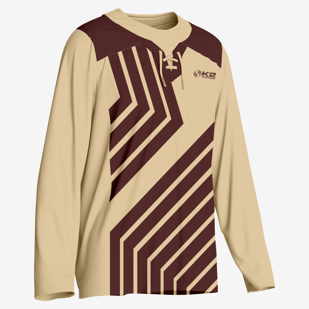 Custom Ice Hockey Jersey in Dark Brown