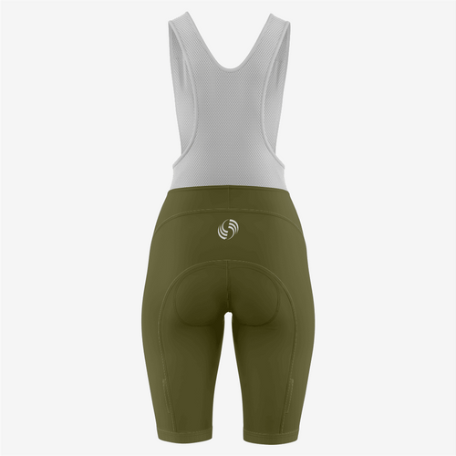Personalized Army Green Women’s Cycling Bib Shorts - K2 Sportswear | Custom Sports Uniforms & Apparels - K2 Sportswear