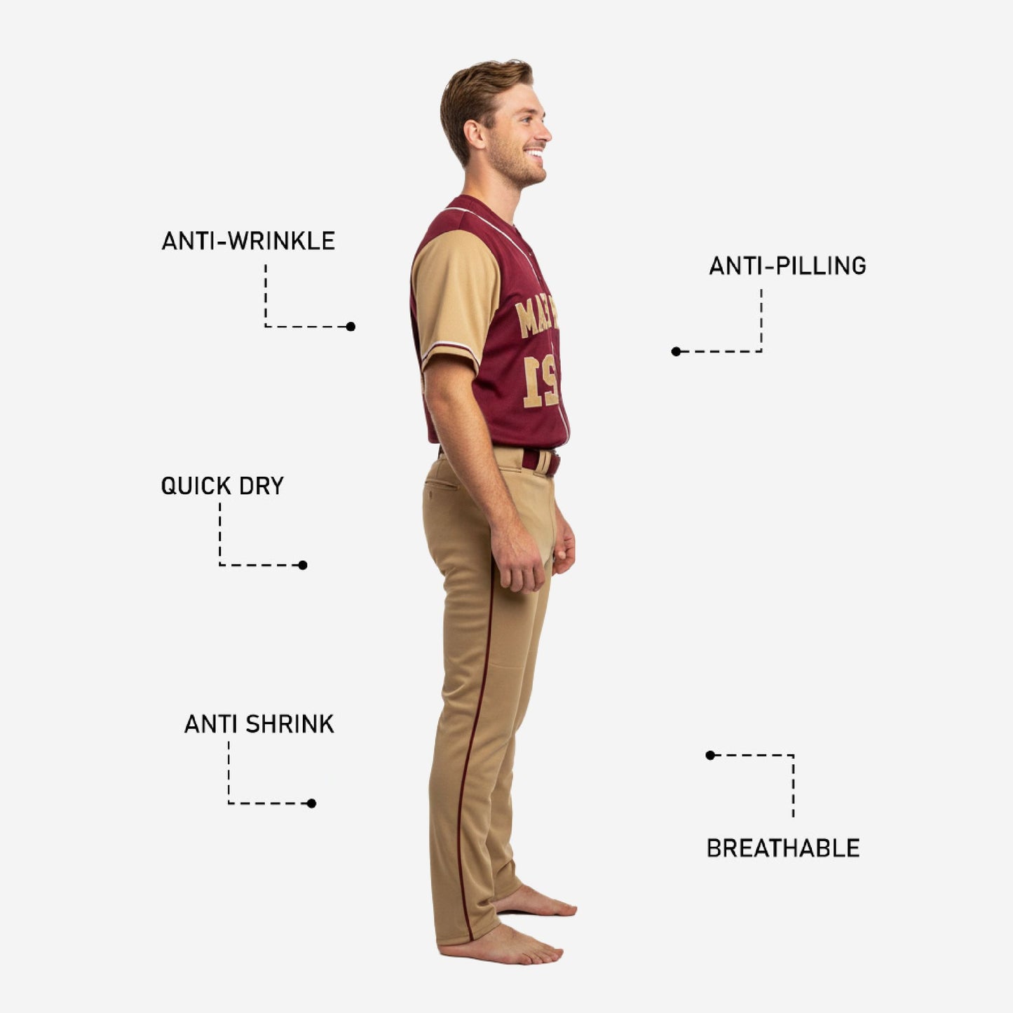 Personalized Baseball Team Uniform - Custom Sublimated Jersey Pants Complete Set