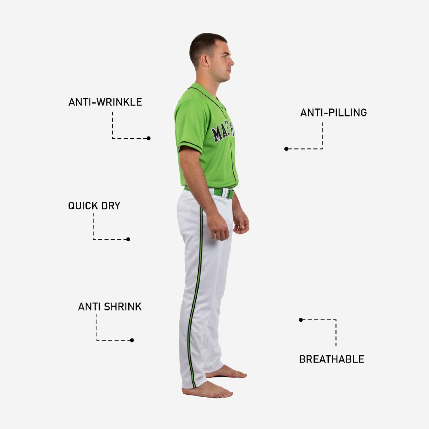 Personalized Baseball Uniform Set - Custom Jersey & Pants Sublimation Print