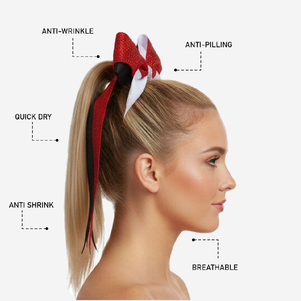 Custom Cheerleading Hair Bow - Cheer Bow with Streamers