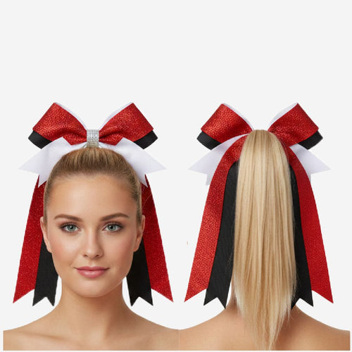 Custom Cheerleading Hair Bow - Cheer Bow with Streamers