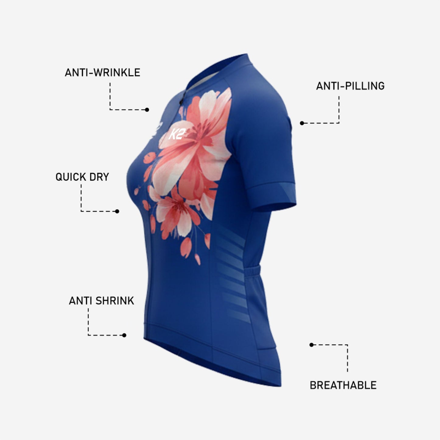 Short Sleeve Women's Cycling Jersey - Fully Customizable Bike Jersey