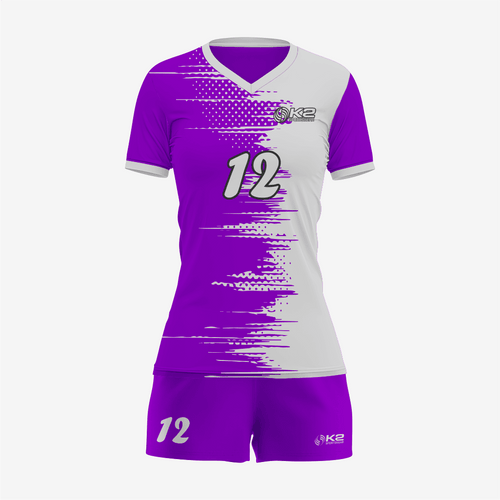 Personalized Purple Volleyball Uniform Set for Athletes - K2 Sportswear | Custom Sports Uniforms & Apparels - K2 Sportswear