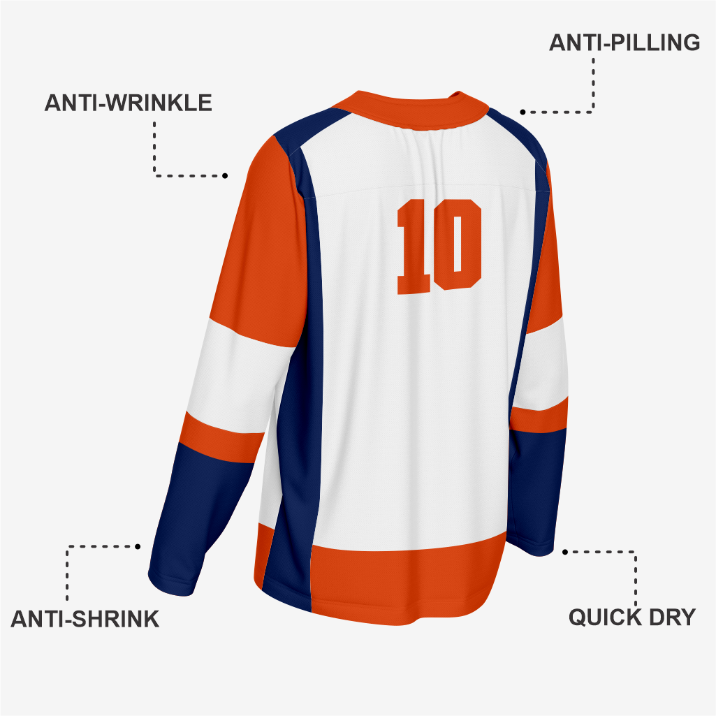 Custom Orange Ice Hockey Jersey – Pro Quality