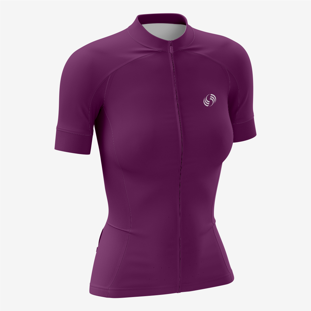 Women's Dark Brown Short Sleeve Cycling Jersey