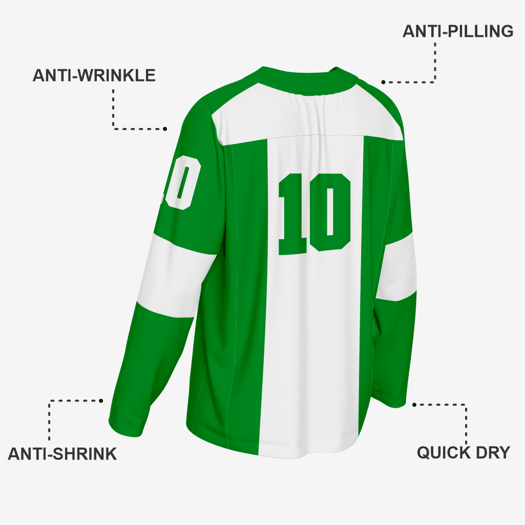 Green Custom Ice Hockey Jersey – Team Wear - K2 Sportswear | Custom Sports Uniforms & Apparels - K2 Sportswear