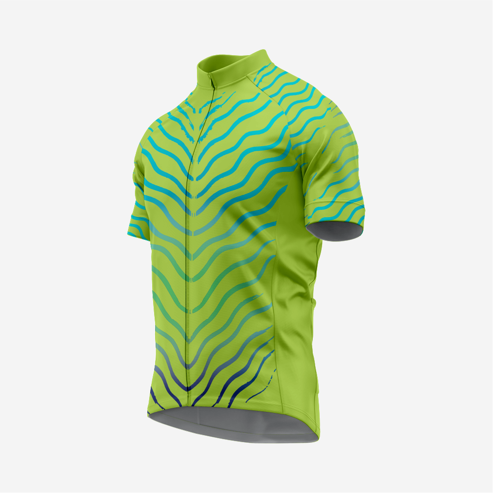 Men’s Olive Short Sleeve Cycling Jersey for Road and Racing