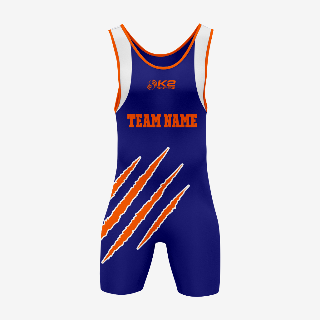 Custom Dark Blue Wrestling Singlet – Men's and Women's