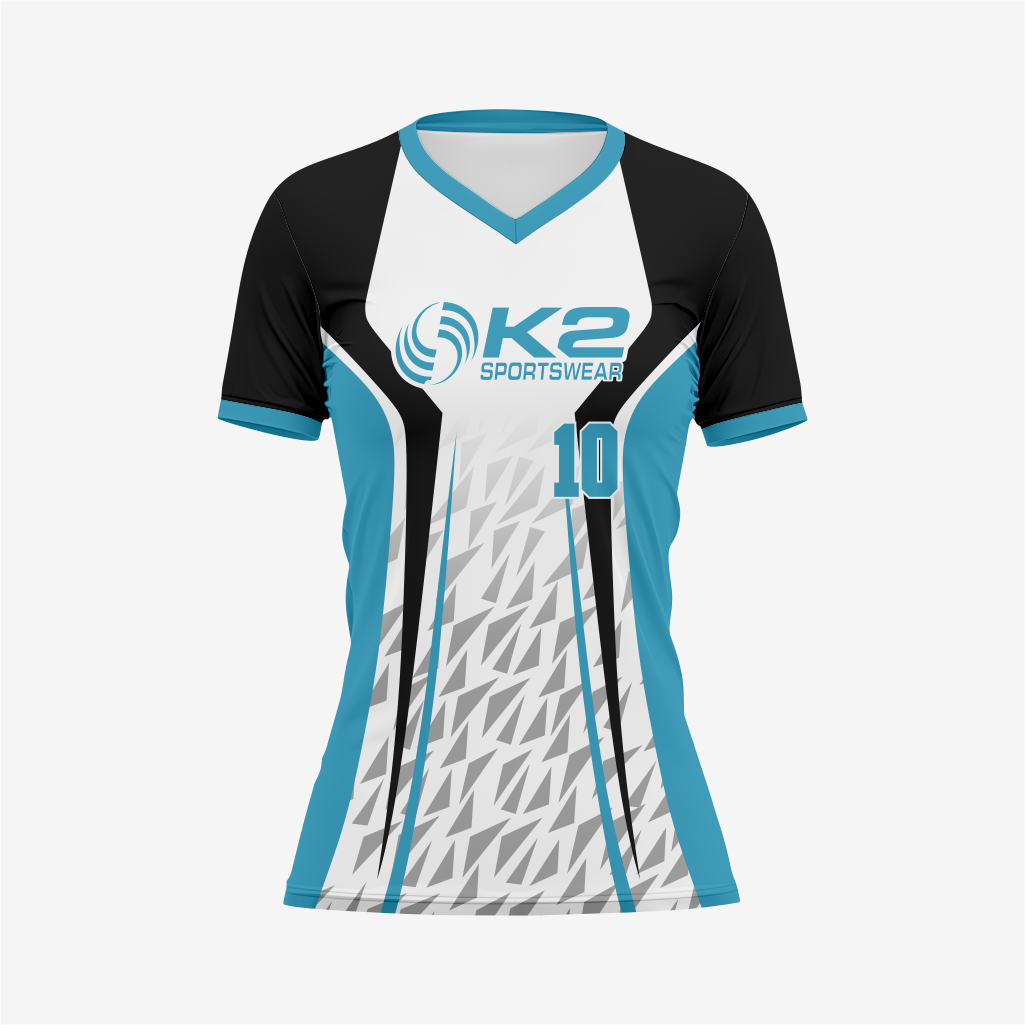 Personalized Softball V-Neck Jersey for Men/Women – White/Black/Blue