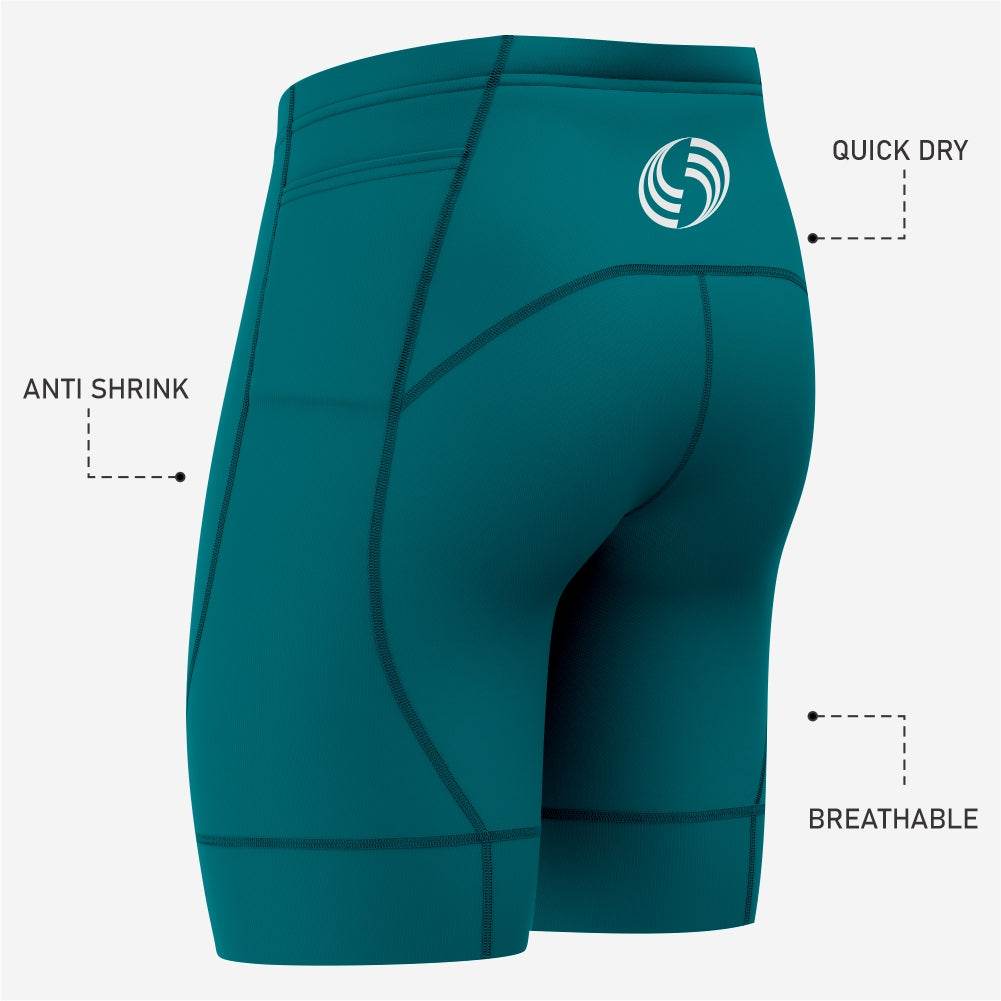 Midnight Green Custom Cycling Shorts for Men - Pro Fit - K2 Sportswear | Custom Sports Uniforms & Apparels - K2 Sportswear