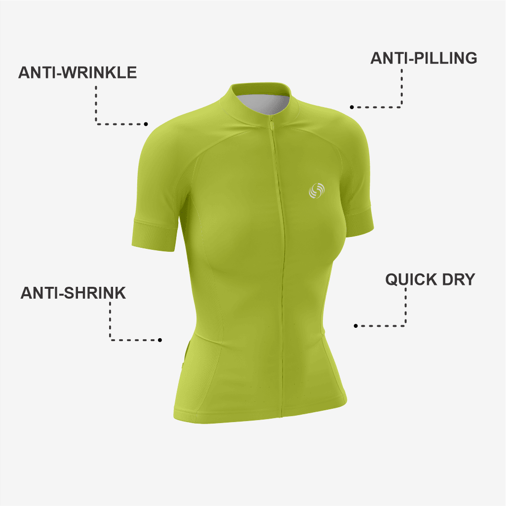 Women's Apple Green Short Sleeve Cycling Jersey - Pro Style - K2 Sportswear | Custom Sports Uniforms & Apparels - K2 Sportswear