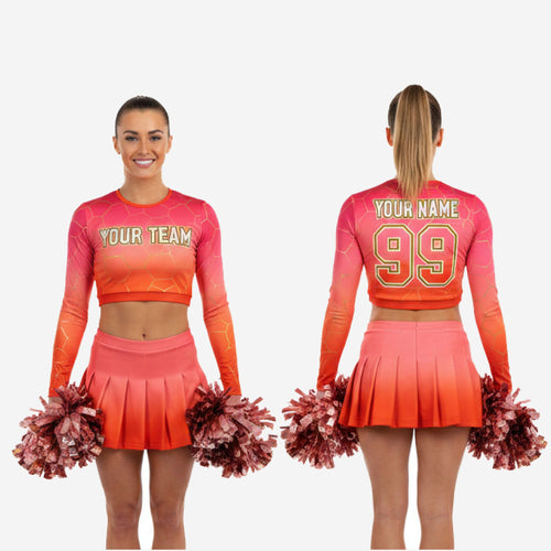 Custom Sublimated Cheerleading Set - Crop Top & Pleated Skirt Team Uniform