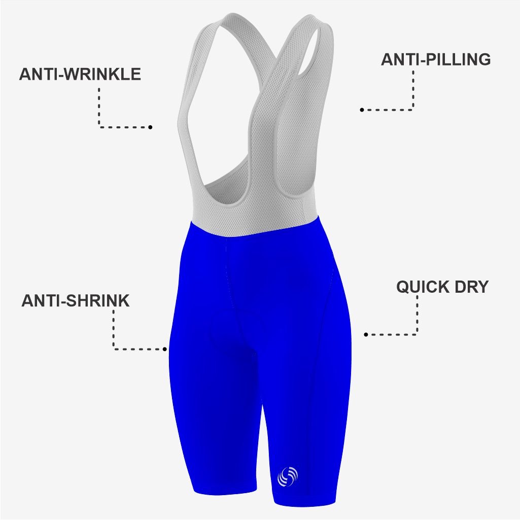Custom Blue Women's Cycling Bib Shorts – Perfect Fit - K2 Sportswear | Custom Sports Uniforms & Apparels - K2 Sportswear