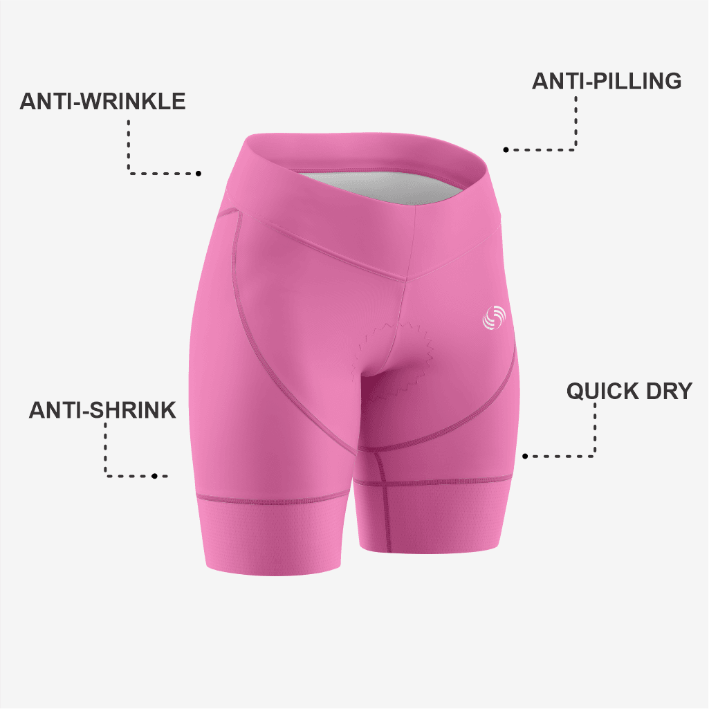 Custom Candy Pink Women's Cycling Shorts – Perfect Fit - K2 Sportswear | Custom Sports Uniforms & Apparels - K2 Sportswear